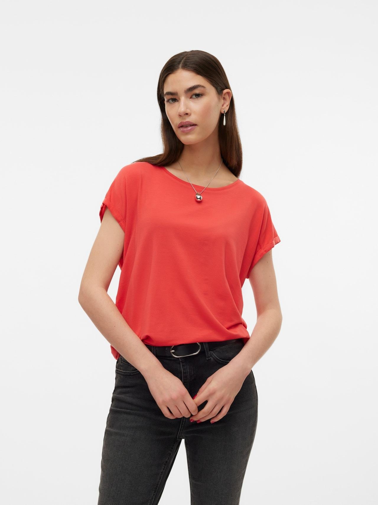 Топ VERO MODA 10284468 M Красный