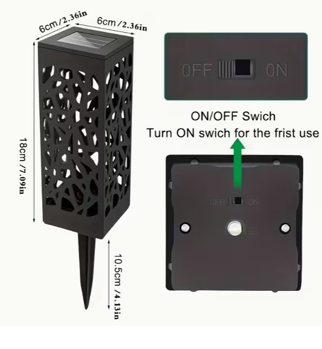 Садовий світильник на сонячній батареї ажурний для газону Тепле біле світло (1707) - фото 5