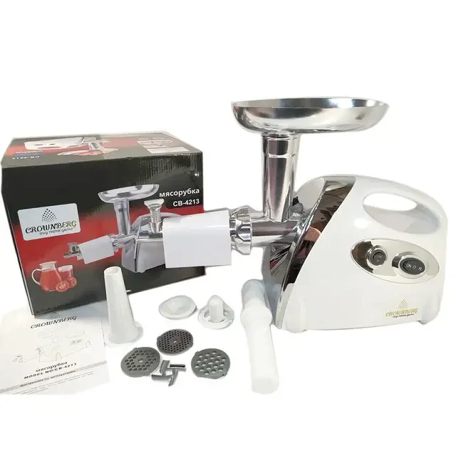 Мясорубка электрическая Crownberg CB-4213 с насадкой для томатов 3000W (2024523492)