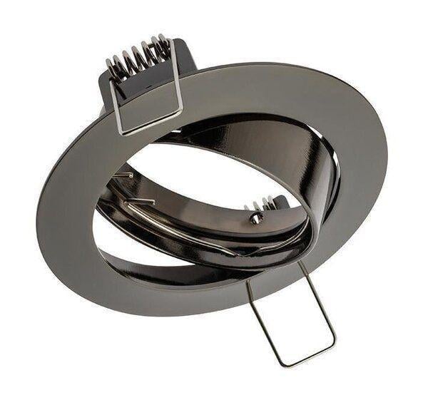 Корпус светильника точечного GTV PORTO K IP20 круглый с регулировкой угла рассеивания Черный хром