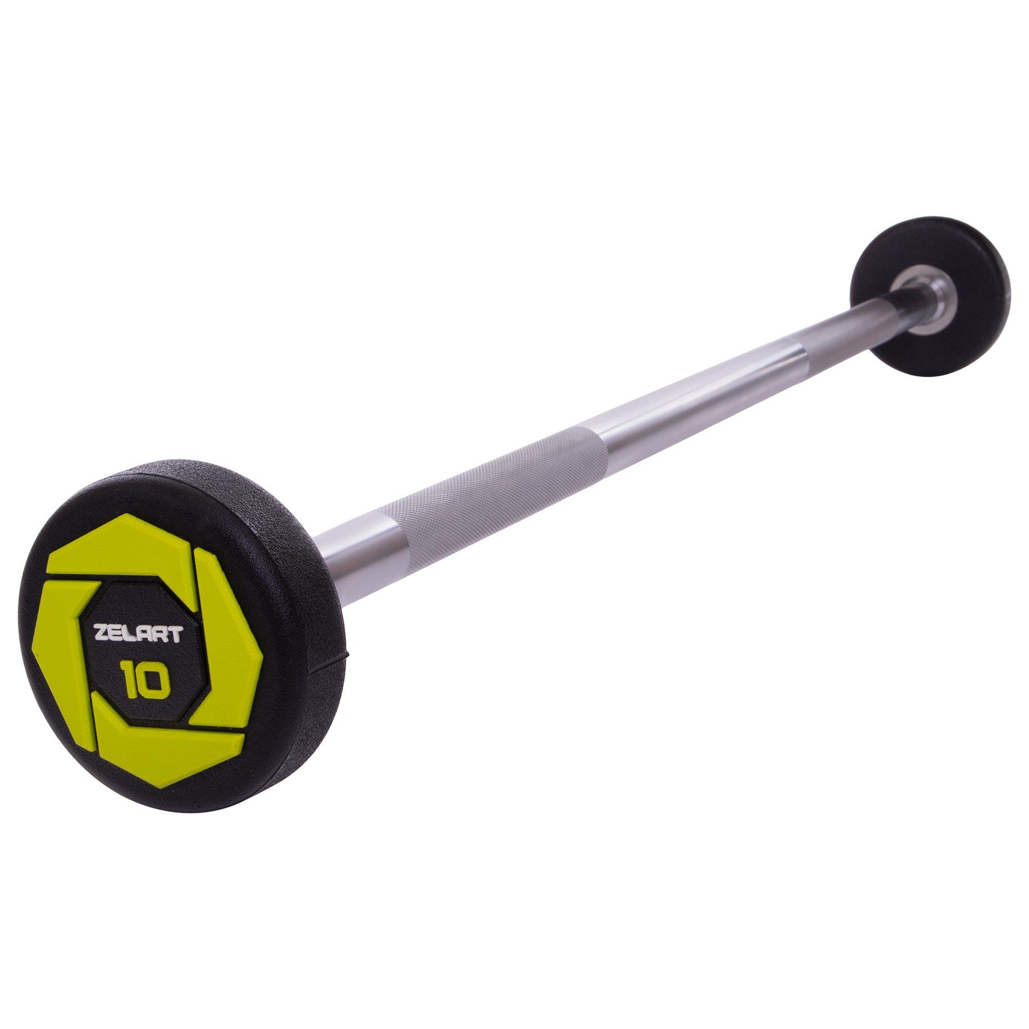 Штанга Zelart Urethane Barbell фіксована пряма поліуретанова TA-2689-10 довжина 103 см 10 кг (DR002607)