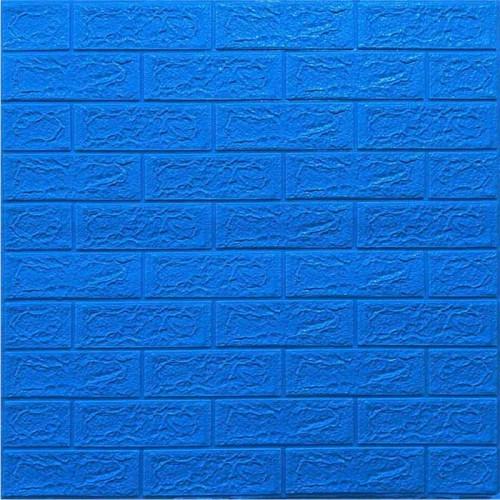 Панель самоклеющаяся 3D под синий кирпич 700x770x5 мм