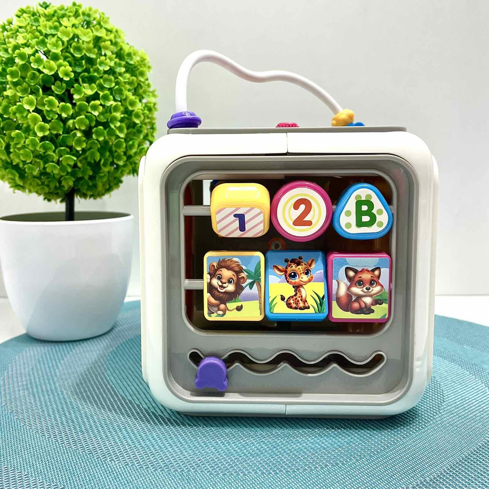 Музыкальный куб WToys русский язык песни/сказки/загадки/пальчиковые игры/стишки/подсветки/цифры/звуки животных (25462)