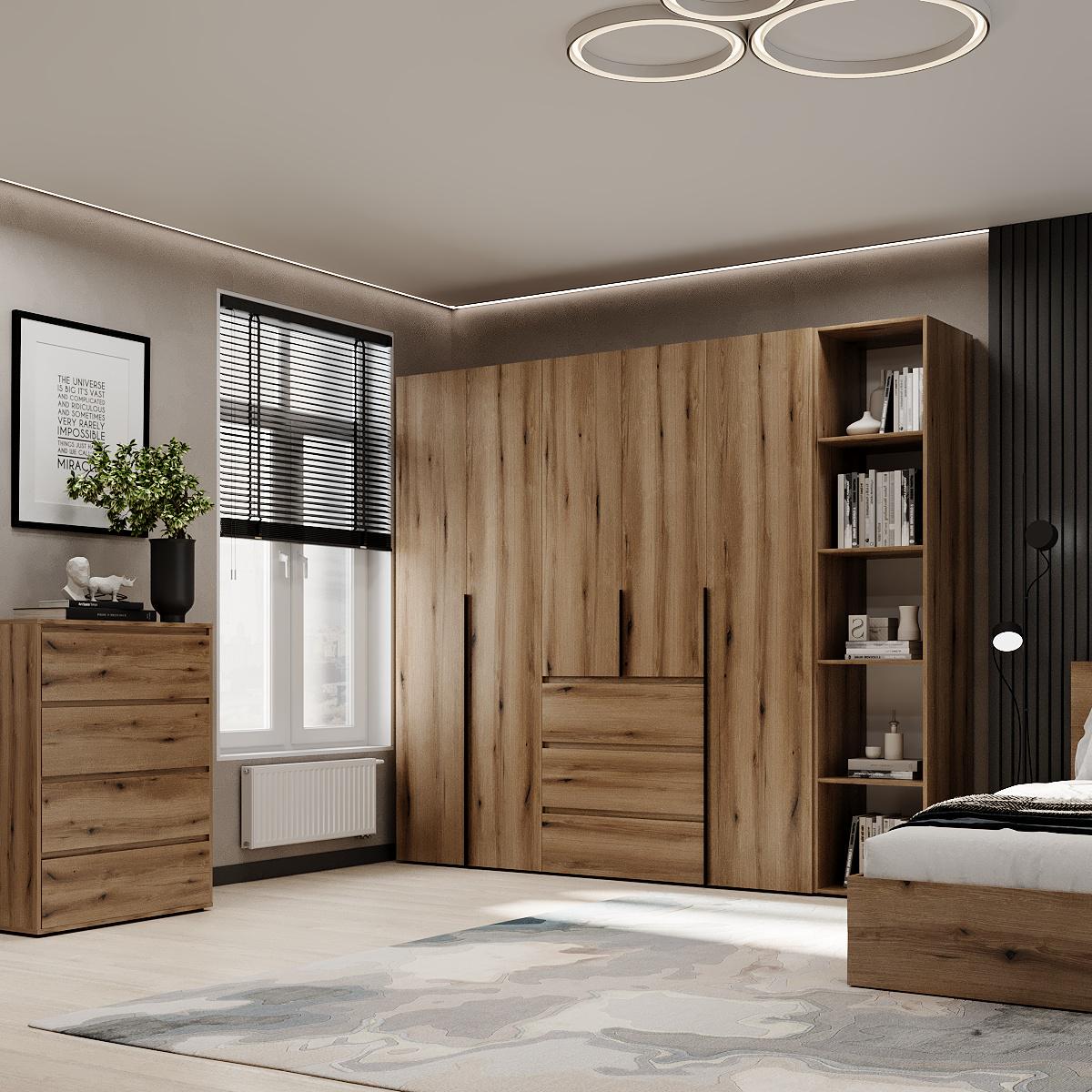 Шкаф распашной комбинированный ART IN HEAD №14 Light 2400x500x2200 мм Дуб Эвок прибрежный (GALTK01410000000) - фото 4 Шкаф распашной комбинированный ART IN HEAD №14 Light 2400x500x2200 мм Дуб Эвок прибрежный (GALTK01410000000) - фото 4