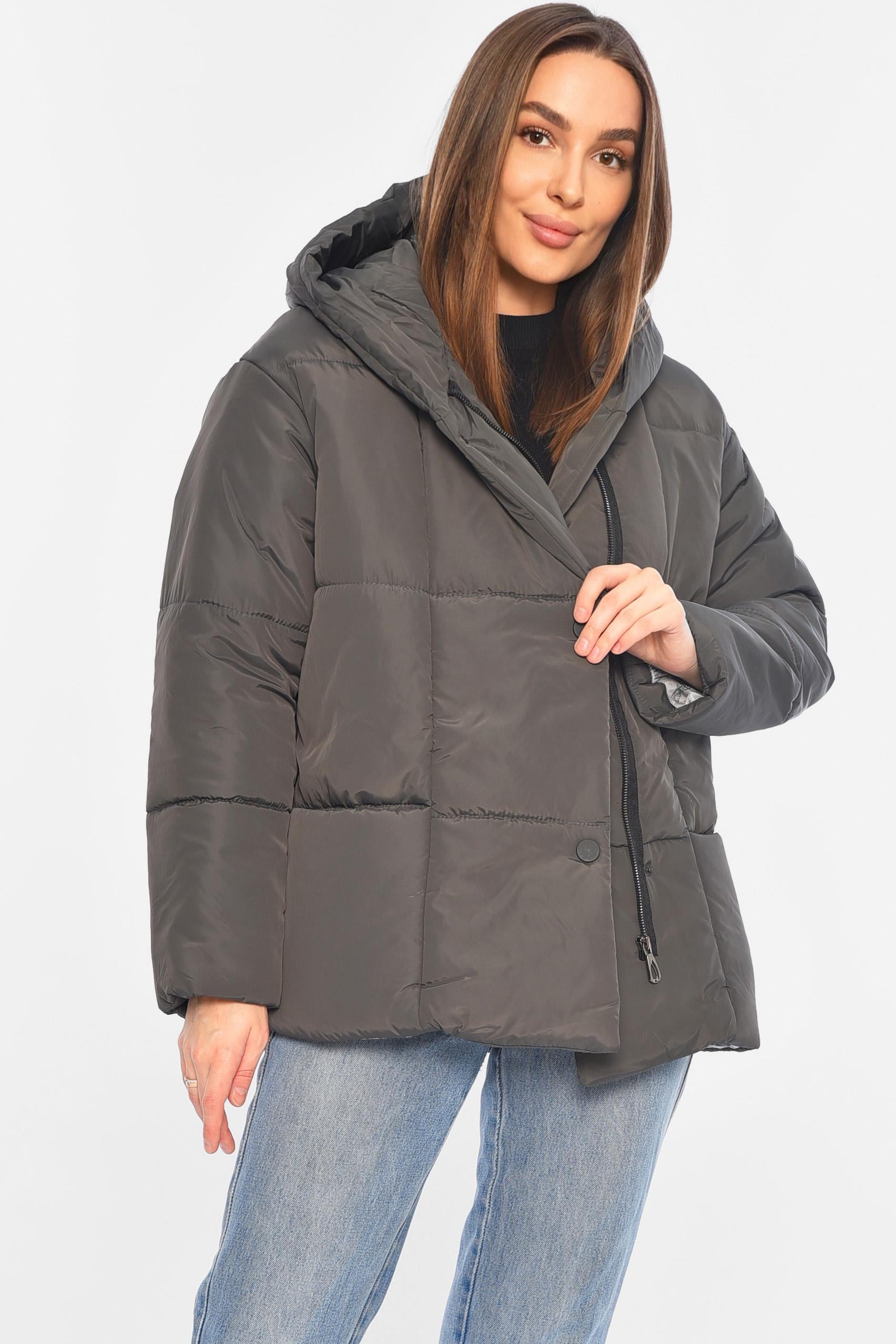 Куртка женская демисезонная L Темно-серый (196390)