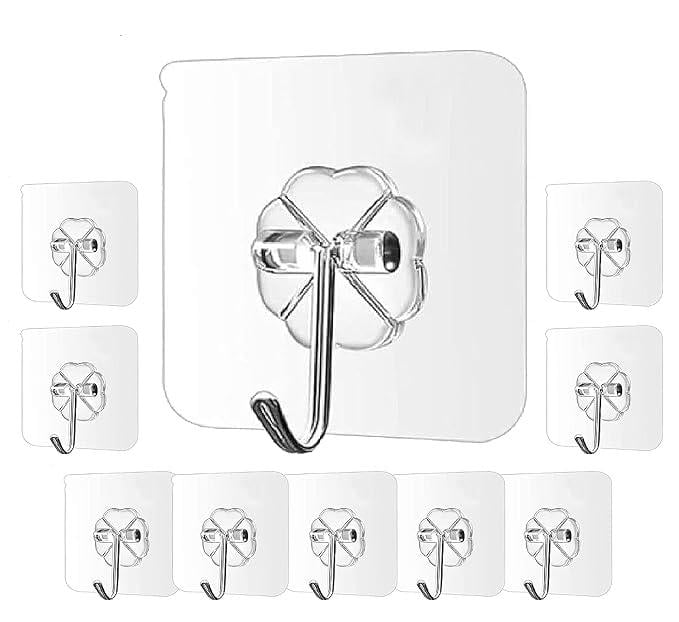 Крючки настенные многоразовые для кухни и ванной комнаты на самоклеящейся основе без сверления стен 10 шт. Крючки настенные многоразовые для кухни и ванной комнаты на самоклеящейся основе без сверления стен 10 шт.