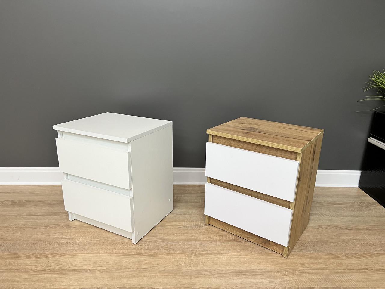 Тумба приліжкова Кватро 2 шухляди 400х480х340 мм Дуб Аппалачі/Німфеа Альба - фото 5 Тумба приліжкова Кватро 2 шухляди 400х480х340 мм Дуб Аппалачі/Німфеа Альба - фото 5