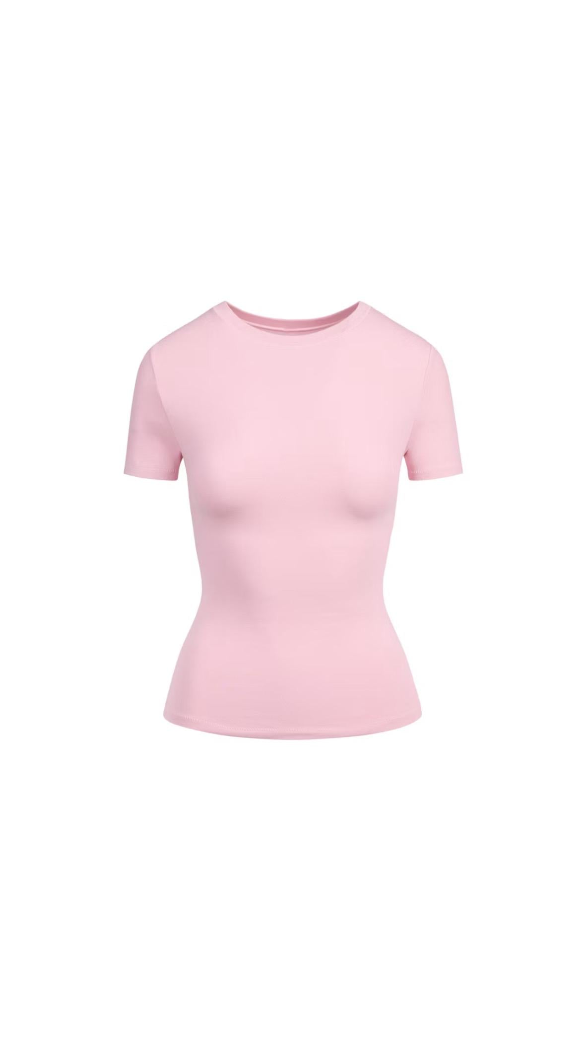 Футболка SKIMS Cotton Jersey T-Shirt XS Розовый (50292036)