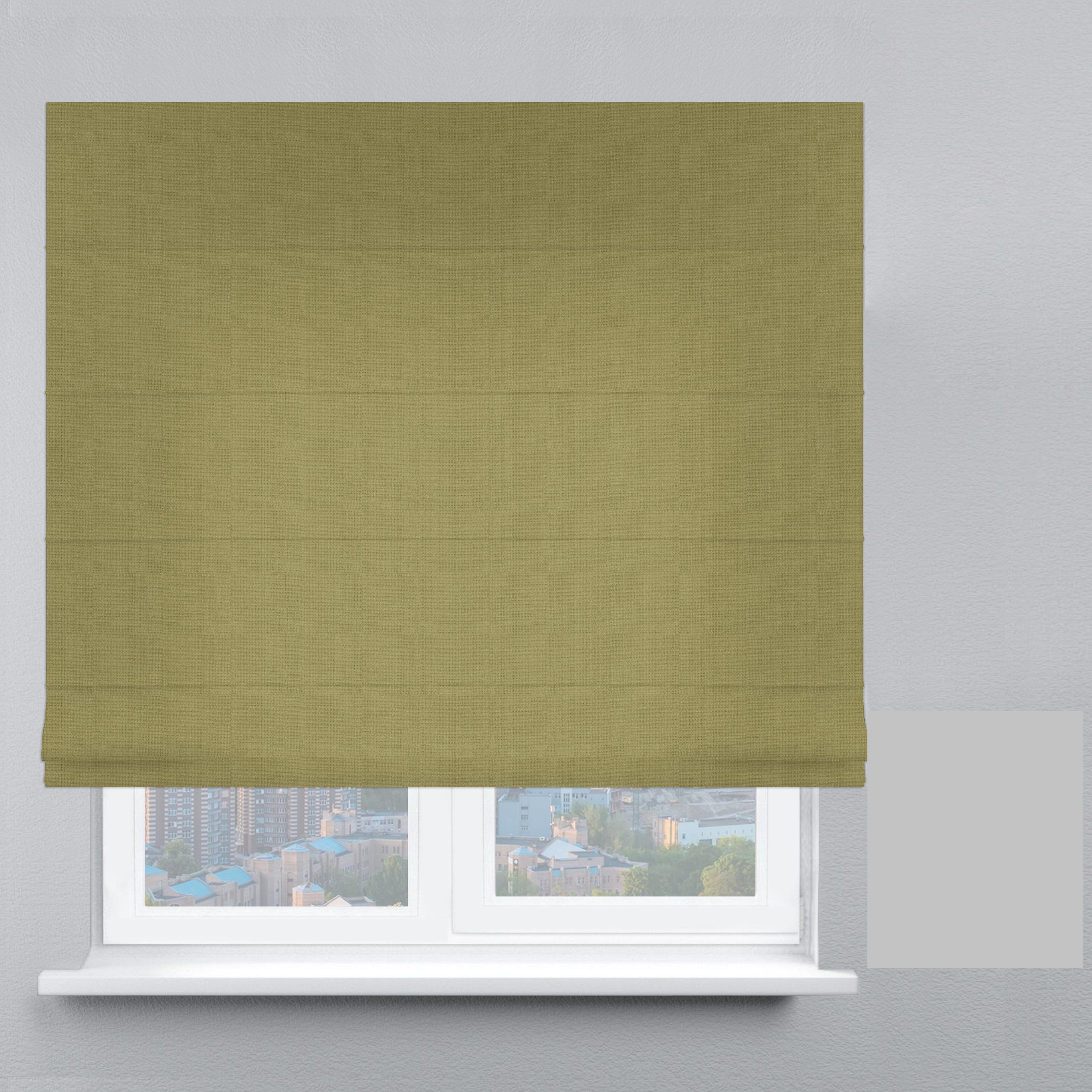 Римська штора рогожка преміум 160х170 см Зелений трав'яний