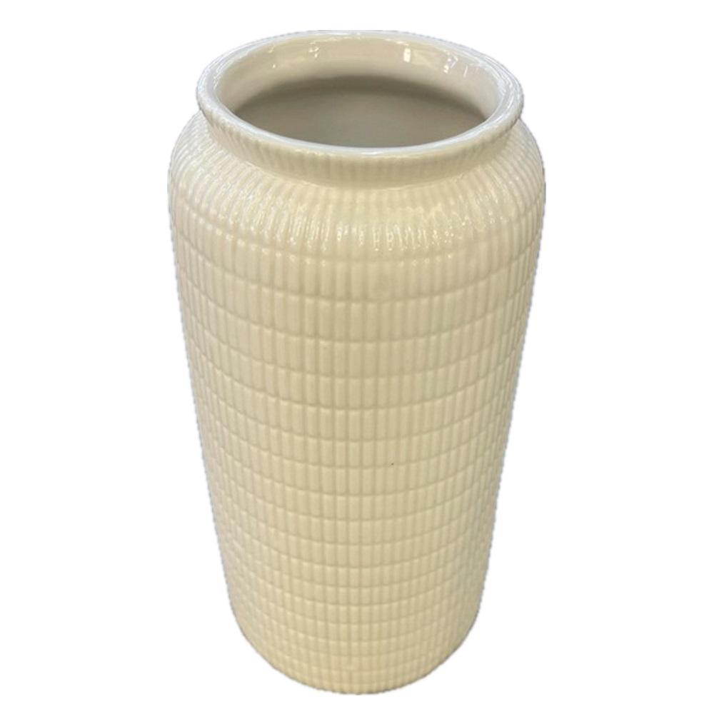 Ваза керамическая Stenson Glamour 11,2x23 см Бежевый (614909)