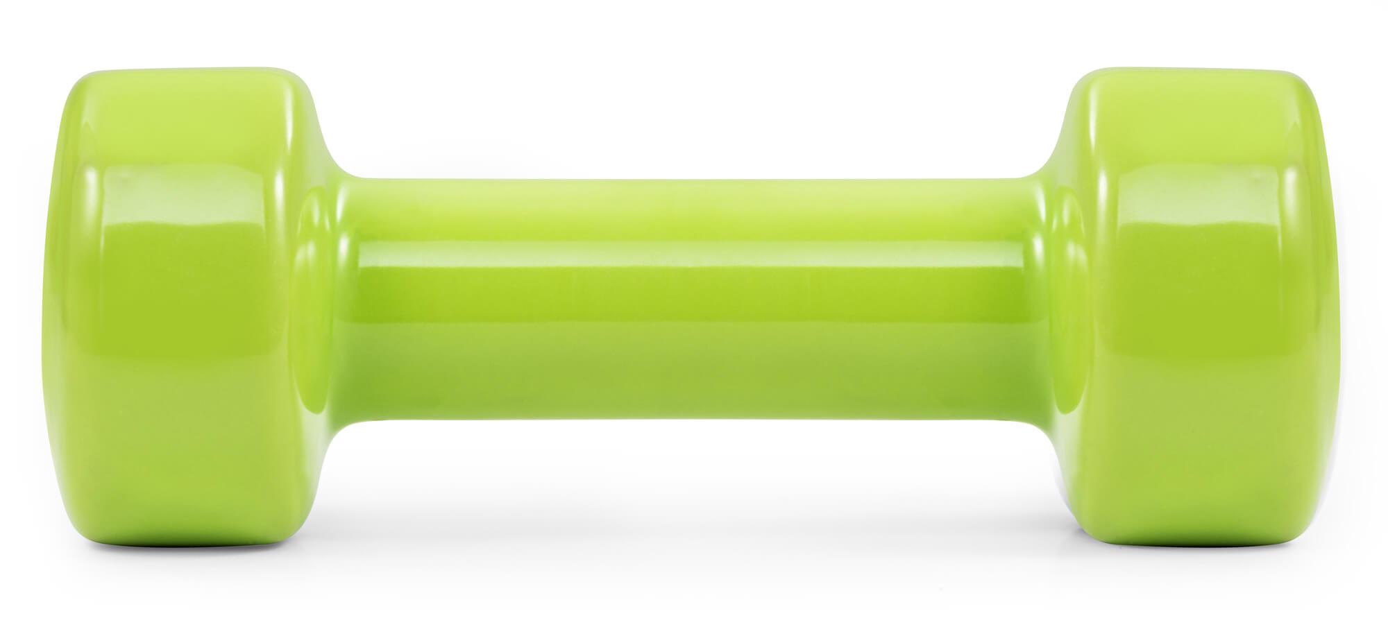 Набір гантелей Hop-Sport HS-V015DC 2х1,5 кг круглих вінілових Салатовий - фото 3