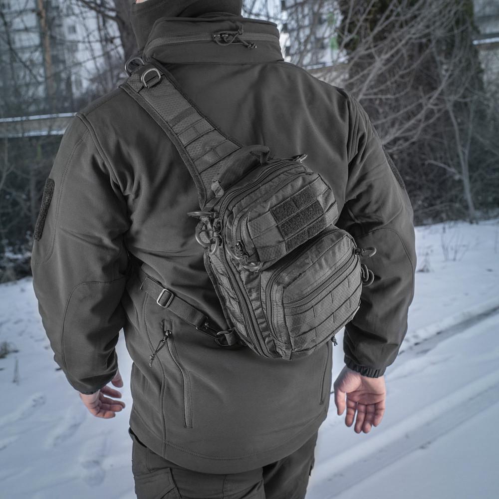 Сумка тактическая через плечо M-TAC Urban Line City Hunter Hexagon Bag Black (9157) - фото 4