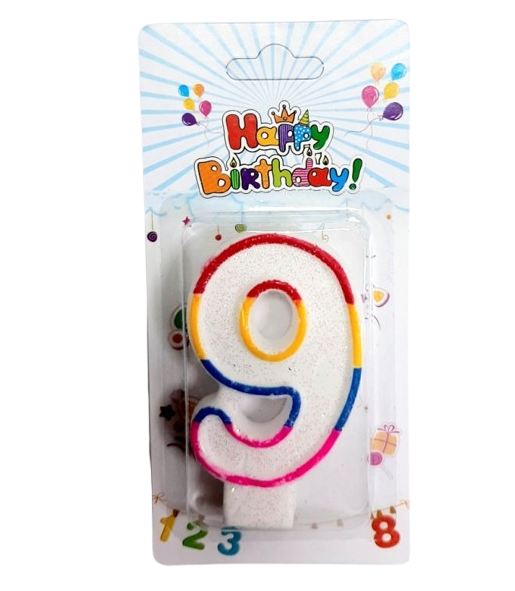 Свеча Stenson R90097 Цифра 9 (14070016)