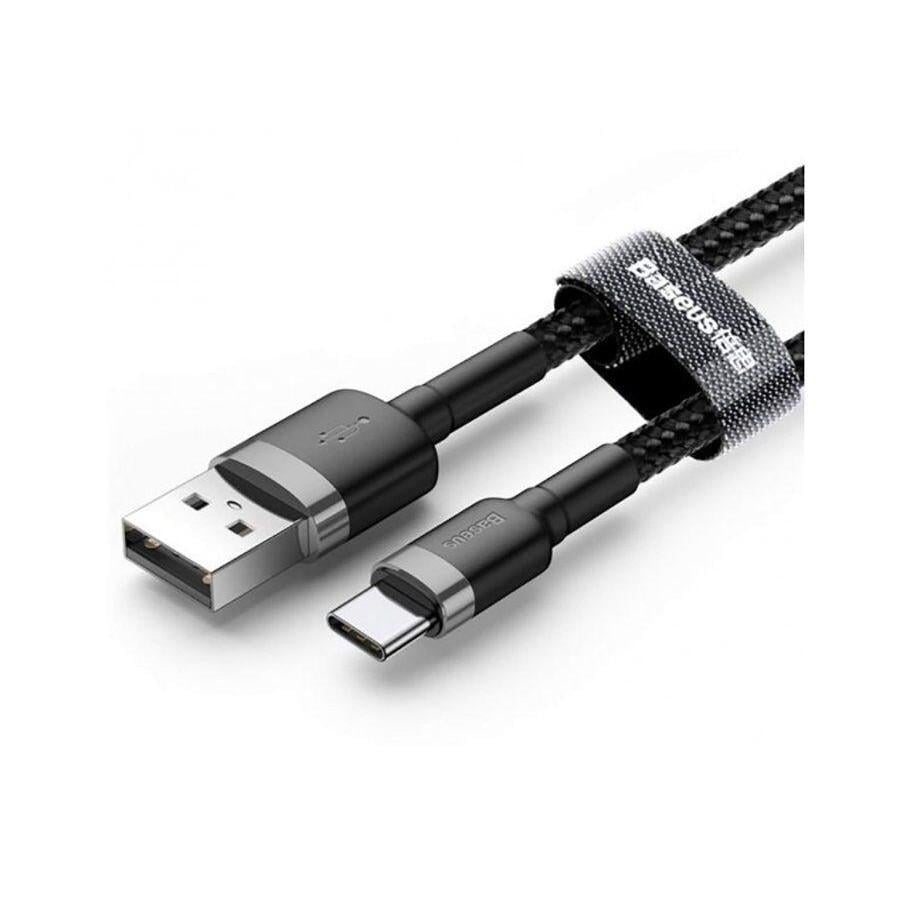 Кабель Baseus cafule Cable USB For Type-C 3A 0,5 м Gray/Black