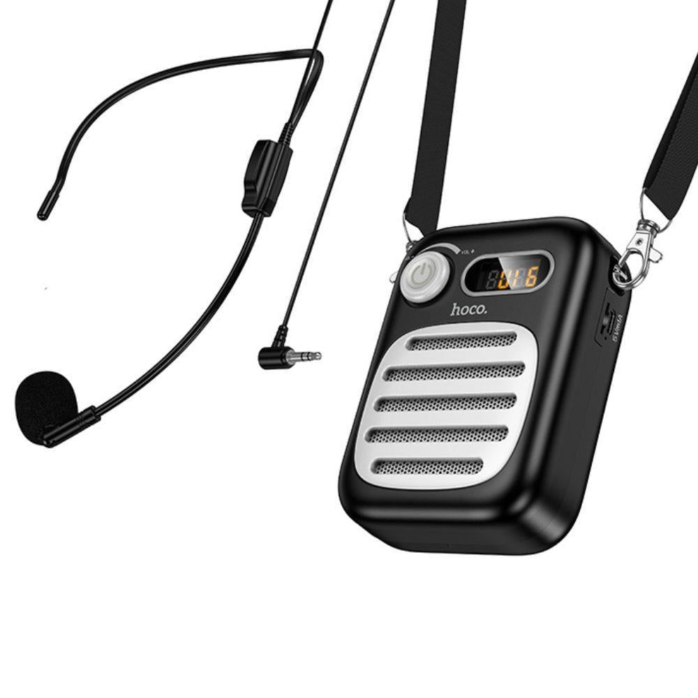 Колонка с микрофоном портативная Hoco L23 Lemony Speaker With Wired Microphone BT5,4 5W 1200 mAh Black (6942007672160)