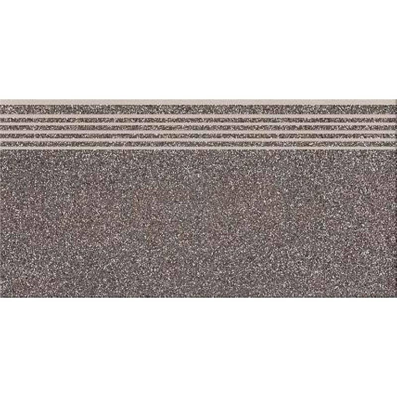 Ступенька из керамогранита Milton Dark Grey Steptread серая 8x598x298 мм (004642)