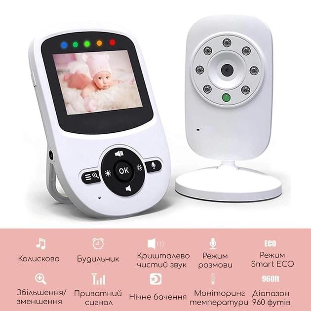 Відеоняня Baby Monitor SM-24 цифрова бездротова (14991213) - фото 3