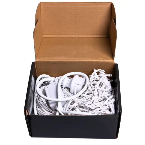 Гірлянда мережна Бахрома вулична 12 м 200 LED діодів зовнішня від мережі білий провід колір світла Білий (12MWW) - фото 8