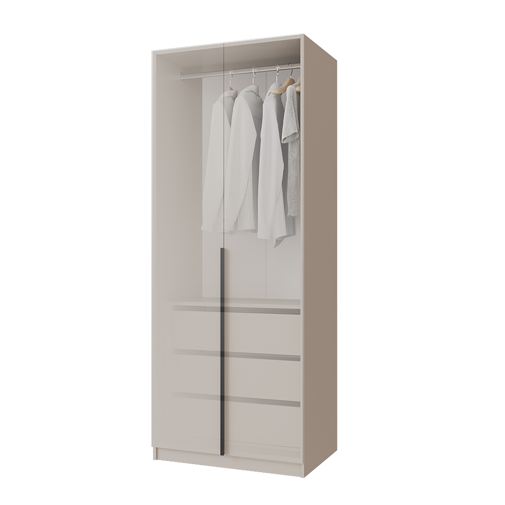 Шкаф распашной с тумбой Меблітренд Чиназес ЧиТ-800 800х500х2050 мм Кашемир (27261810) - фото 3 Шкаф распашной с тумбой Меблітренд Чиназес ЧиТ-800 800х500х2050 мм Кашемир (27261810) - фото 3