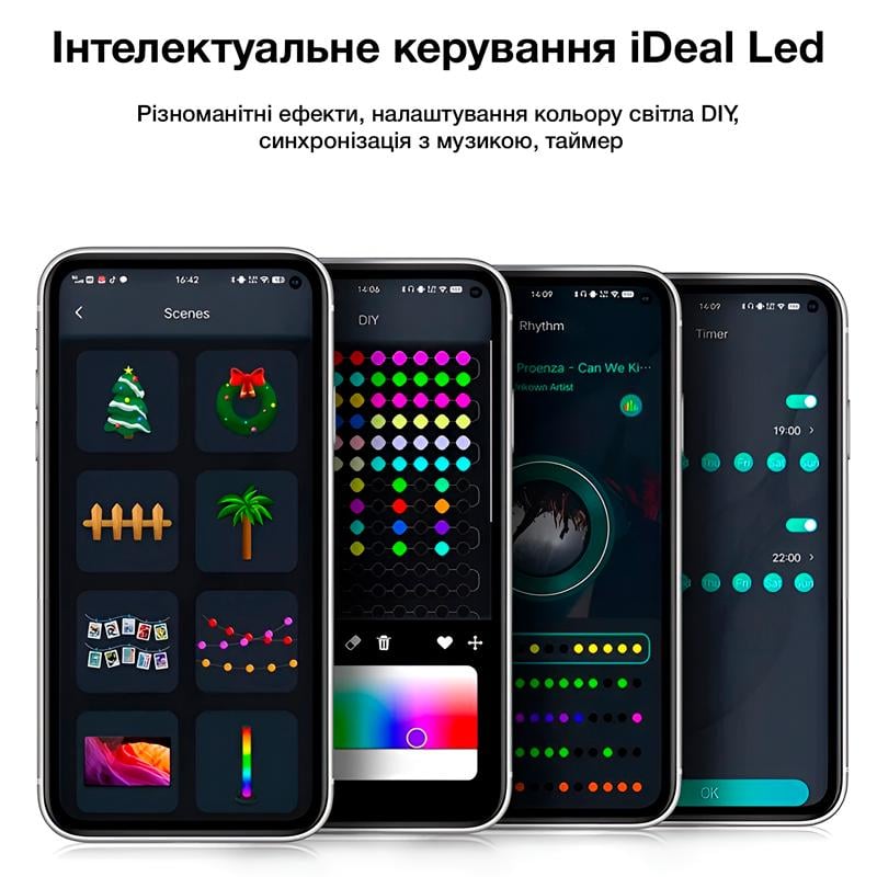Гирлянда Smart iDeal на елку со звездой управление с пульта и телефона LED 2,1 м (1100) - фото 9 Гирлянда Smart iDeal на елку со звездой управление с пульта и телефона LED 2,1 м (1100) - фото 9