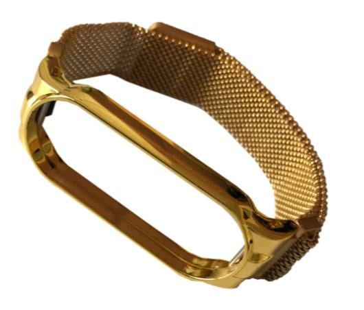 Ремешок для фитнес-браслетов с миланским плетением для Mi Band Лимонное золото (000553568)