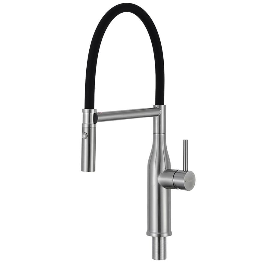 Смеситель для кухни Gappo G4098-25 с гибким изливом Черный (238555)