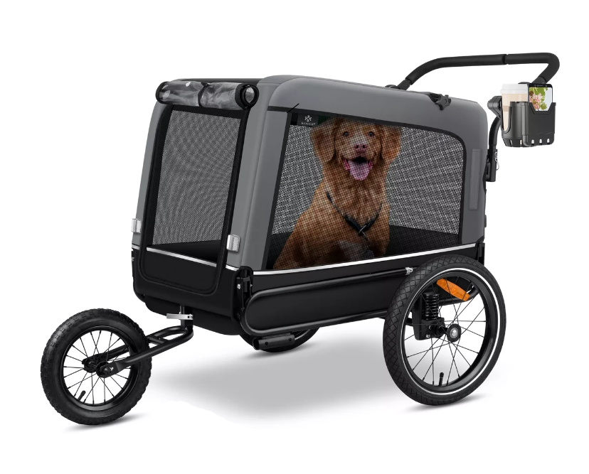 Причіп для велосипеда для тварин KESSER 600D Oxford Canvas 40 кг 75x103x139 см (4260663286753)