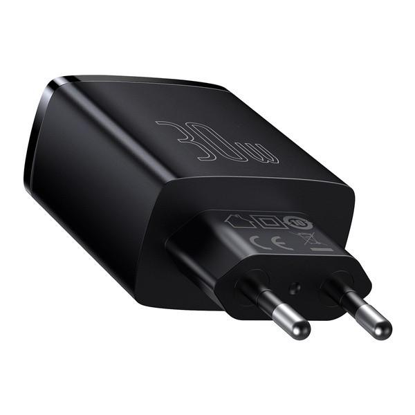 Зарядний пристрій Baseus Compact QC3.0/PD3.0 30 W 3 A Black (CCXJ-E01) - фото 6