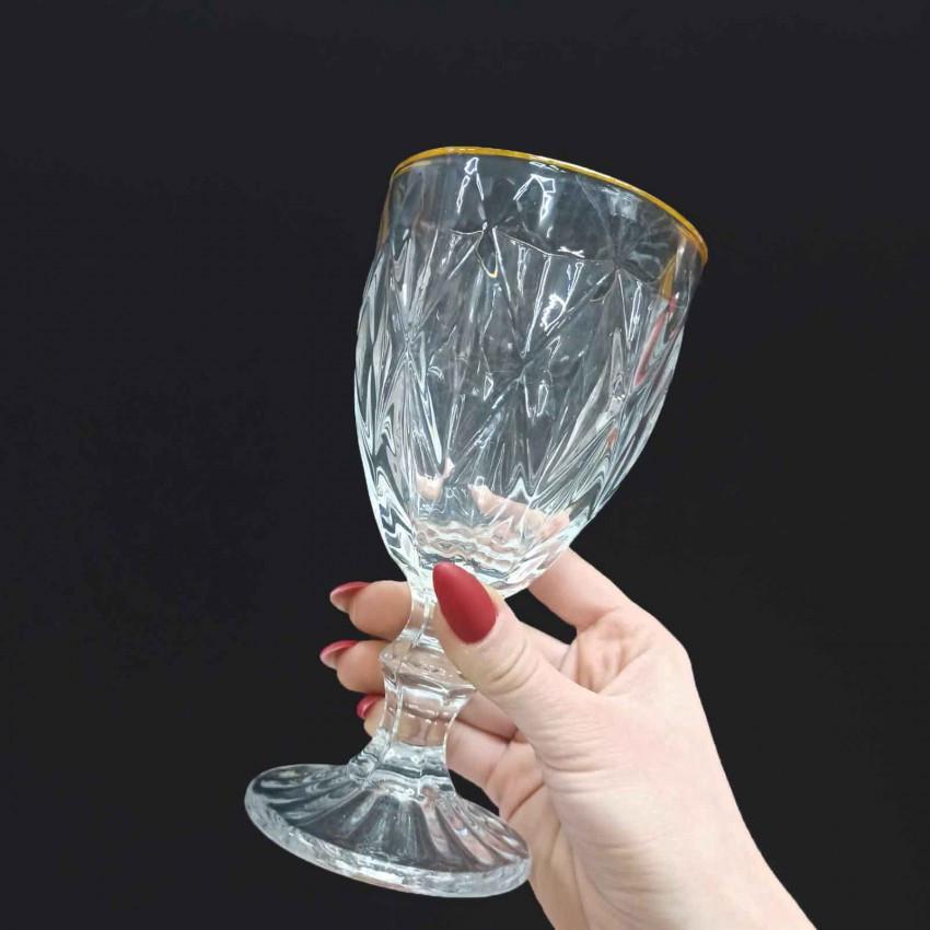 Набір келихів для вина OLens 01-050 325 мл 6 шт. Золотий смарагд (1569908696) - фото 5