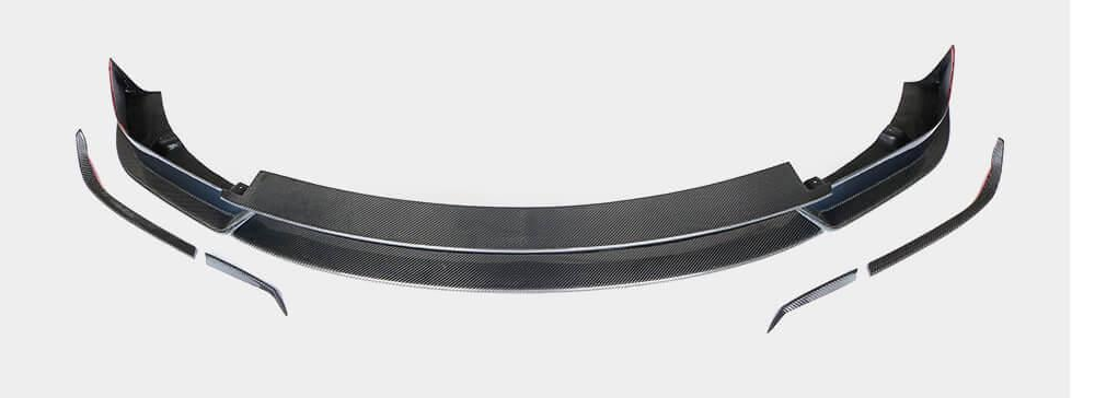 Накладка на передний бампер Lip DDCarbon V2 для Tesla Model X 2016-2020 карбон (138443)
