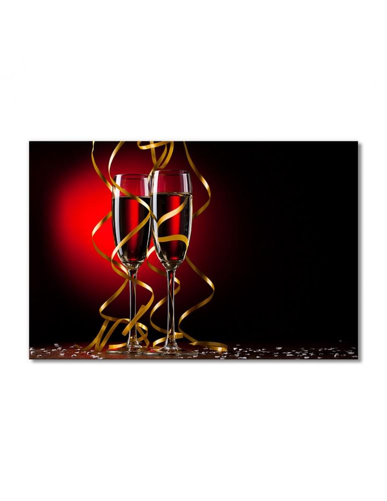 Картина модульная Праздничные бокалы 1 модуль 80x120 см