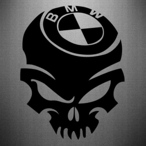 Наклейка BMW skull 23,3x30 см Черный (21559711)