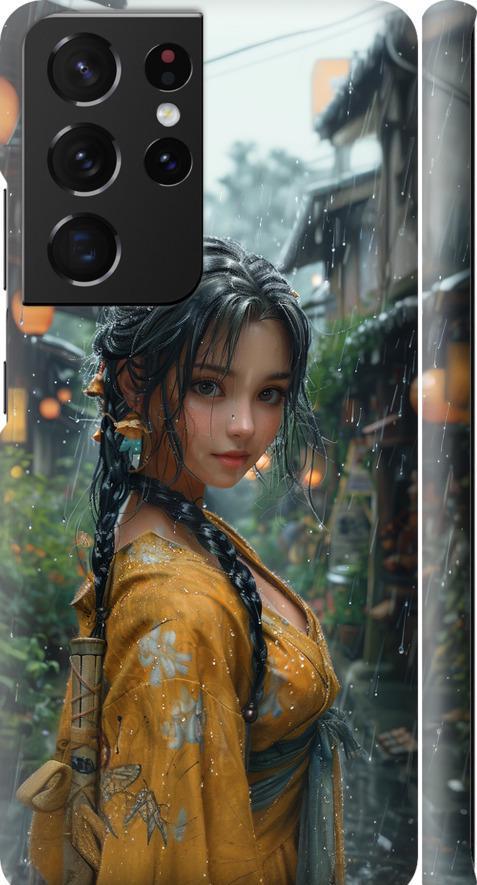 Чехол на Samsung Galaxy S21 Ultra (5G) Anime-girl (6133m-2116-42517)