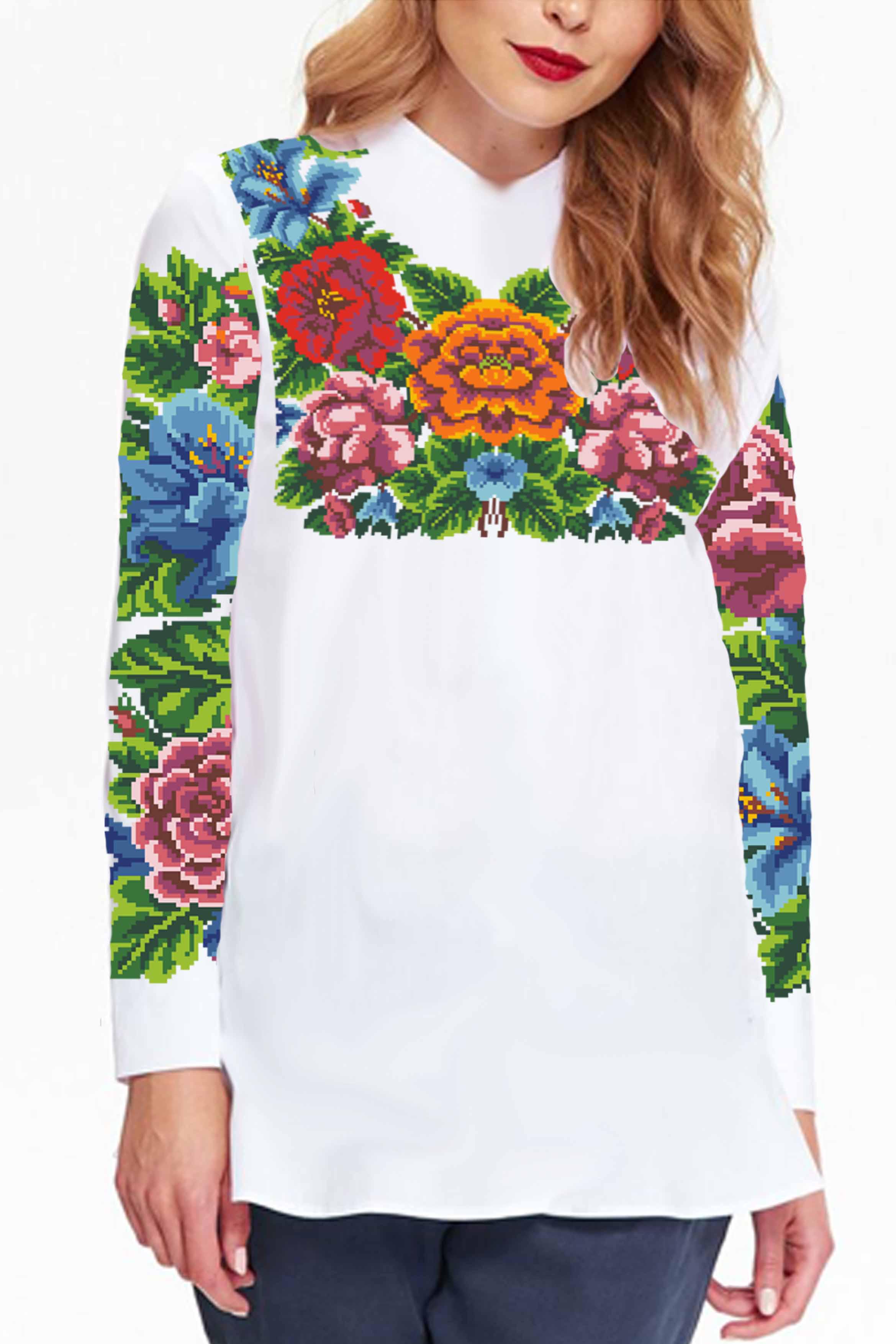 Заготовка для вишивки нитками або бісером сорочка СЖ-64 габардин Заготовка для вишивки нитками або бісером сорочка СЖ-64 габардин