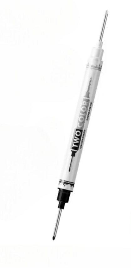 Маркер для разметки с длинным носиком двухцветный Чорно-белый (06-128.1) - фото 1 Маркер для разметки с длинным носиком двухцветный Чорно-белый (06-128.1) - фото 1