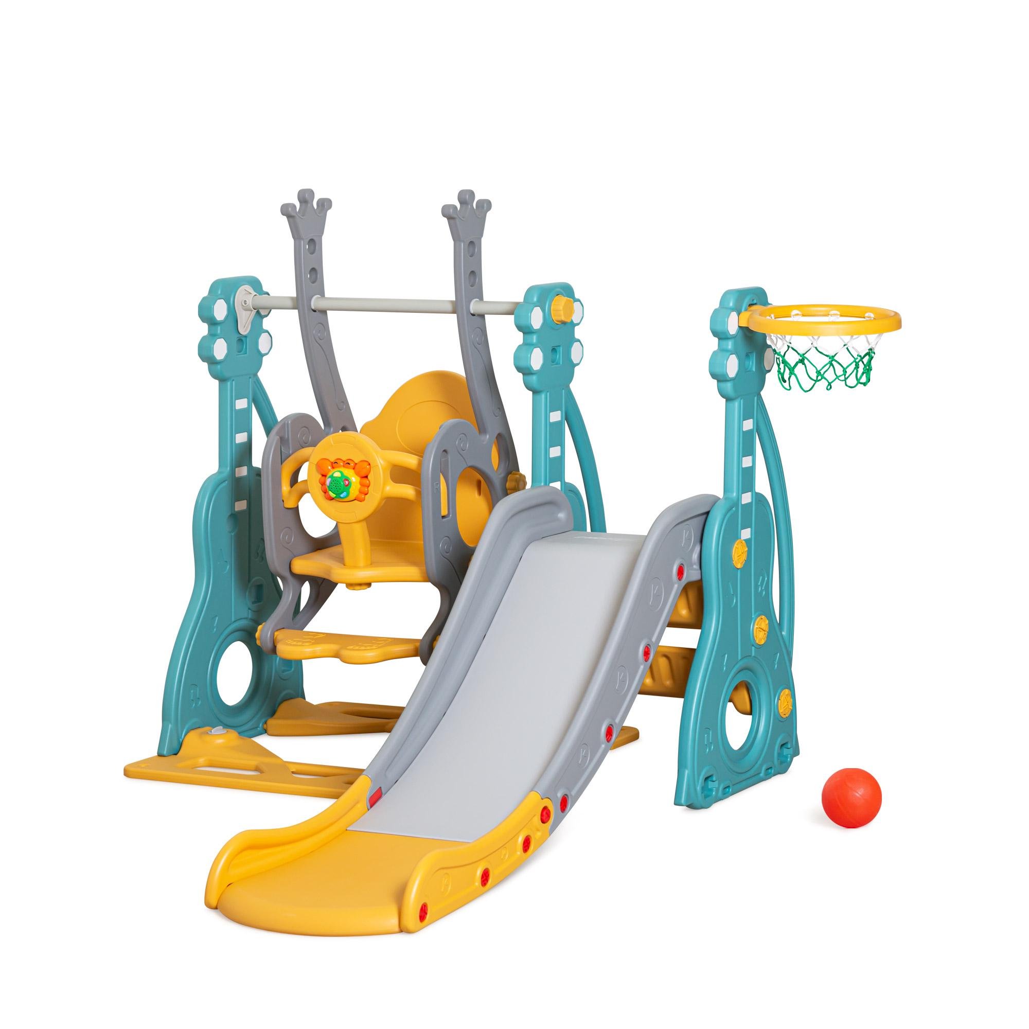 Дитячий ігровий комплекс Mealux Ariel Yellow/Blue/Grey (KD-B252 Yellow/Blue/Grey) - фото 4 Дитячий ігровий комплекс Mealux Ariel Yellow/Blue/Grey (KD-B252 Yellow/Blue/Grey) - фото 4