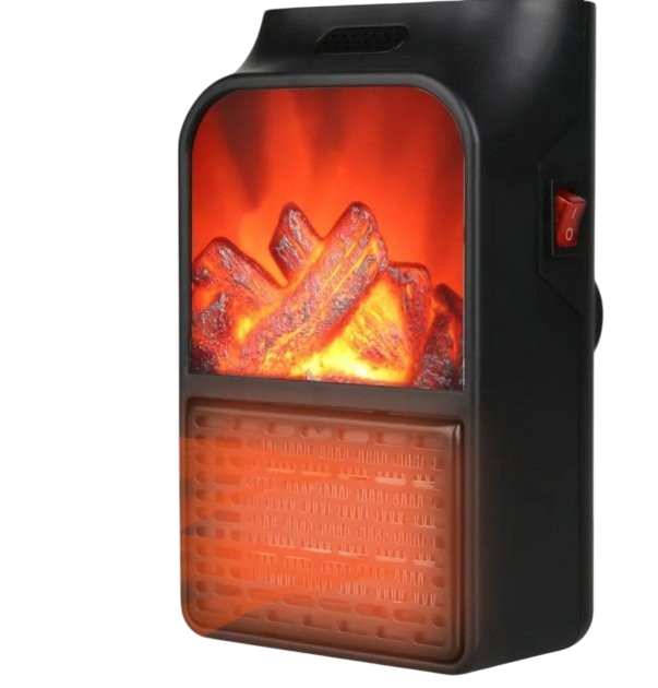 Нагрівач-камін портативний FLAME HEATER з LCD-дисплеєм і імітацією каміна з пультом (9-1-03224)