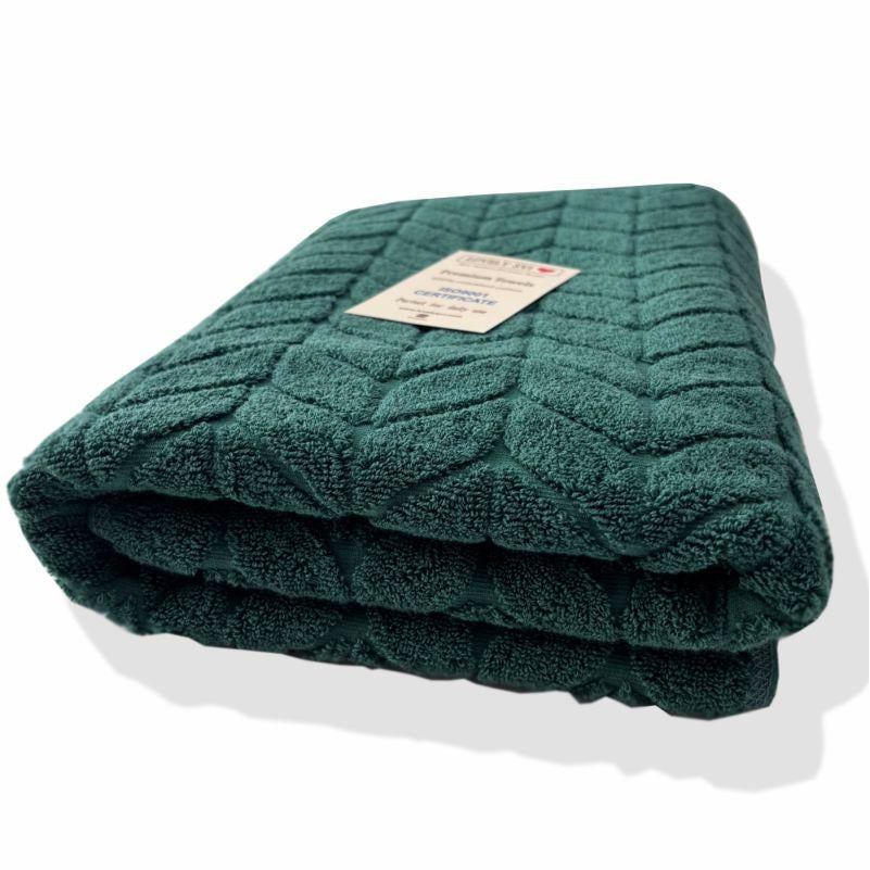 Рушник банний Lovely Svi Milano бавовна жаккард 70х140 см Зелений (701124) - фото 1