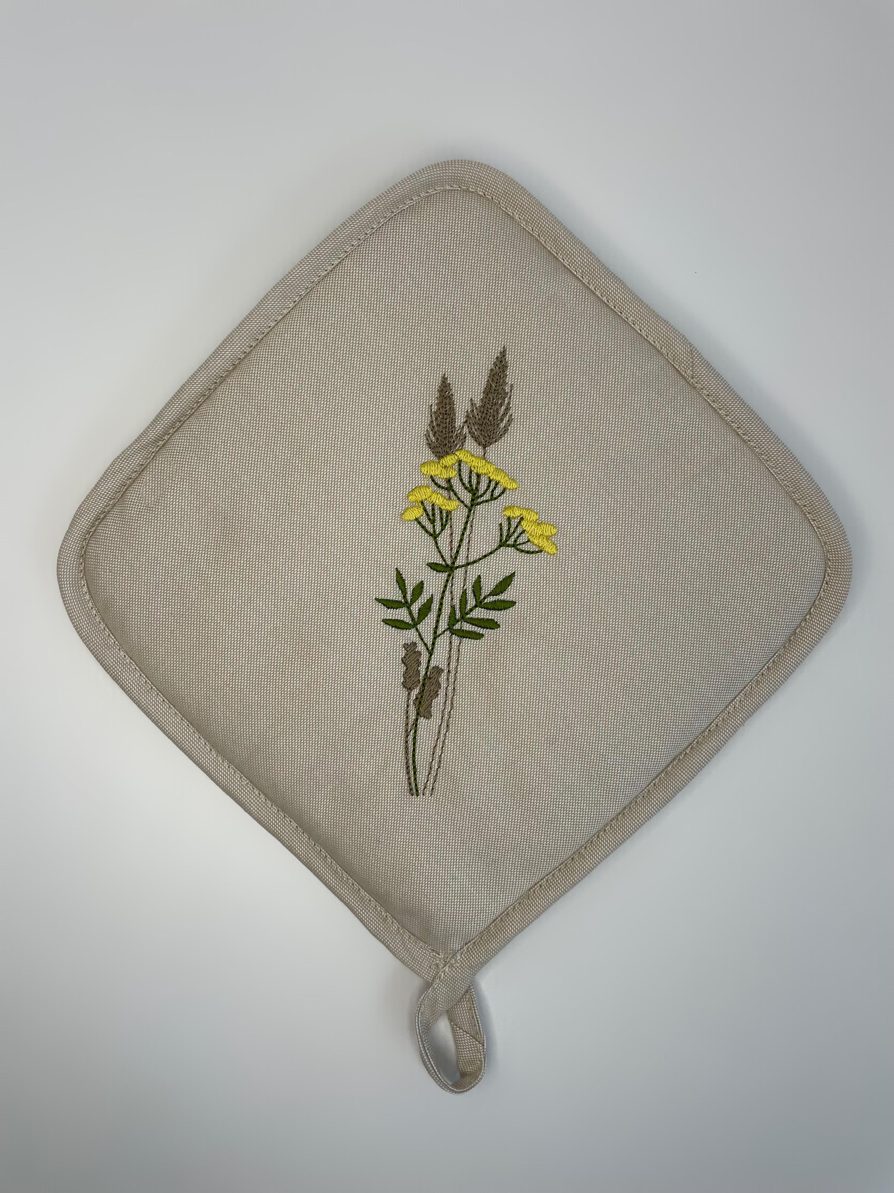 Набор хлопковый фартук/рукавица с прихваткой с вышивкой Пижма (29902212) - фото 2 Набор хлопковый фартук/рукавица с прихваткой с вышивкой Пижма (29902212) - фото 2