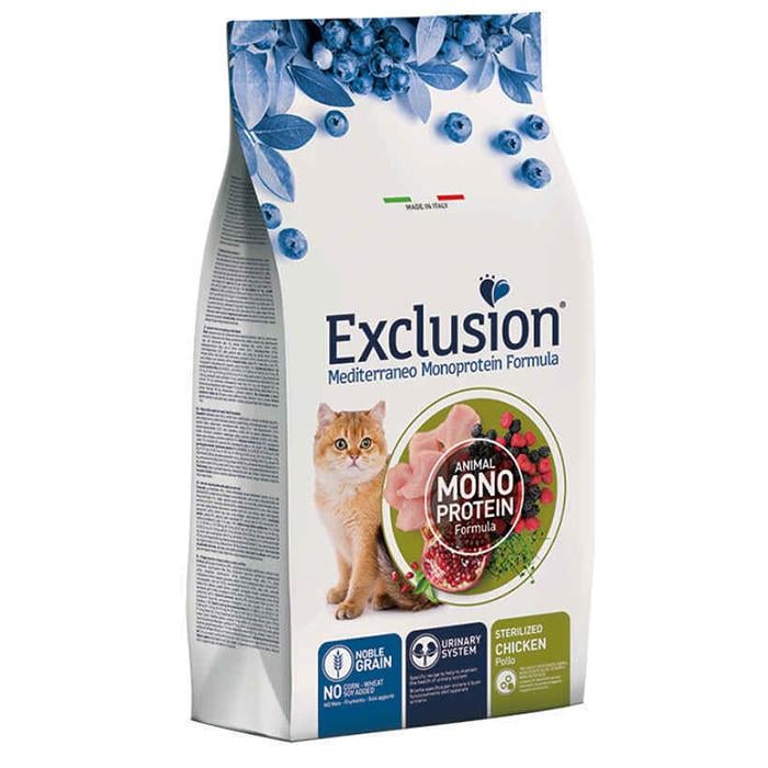 Корм сухой Exclusion Cat Sterilized Chicken для стерилизованных кошек 300 г