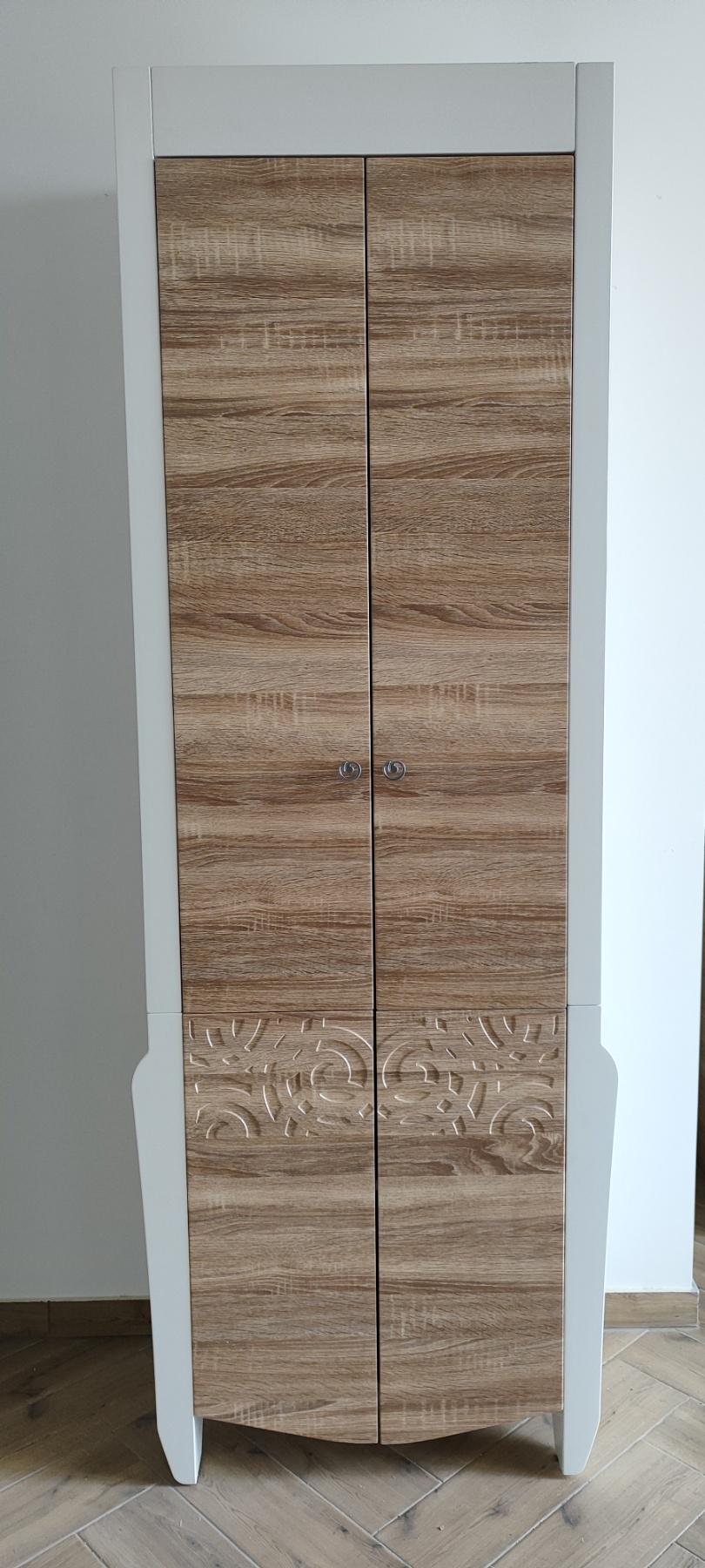 Шкаф для одежды Мастер Форм Гефест 710х380х2000 мм Белый/Дуб сонома (90787)