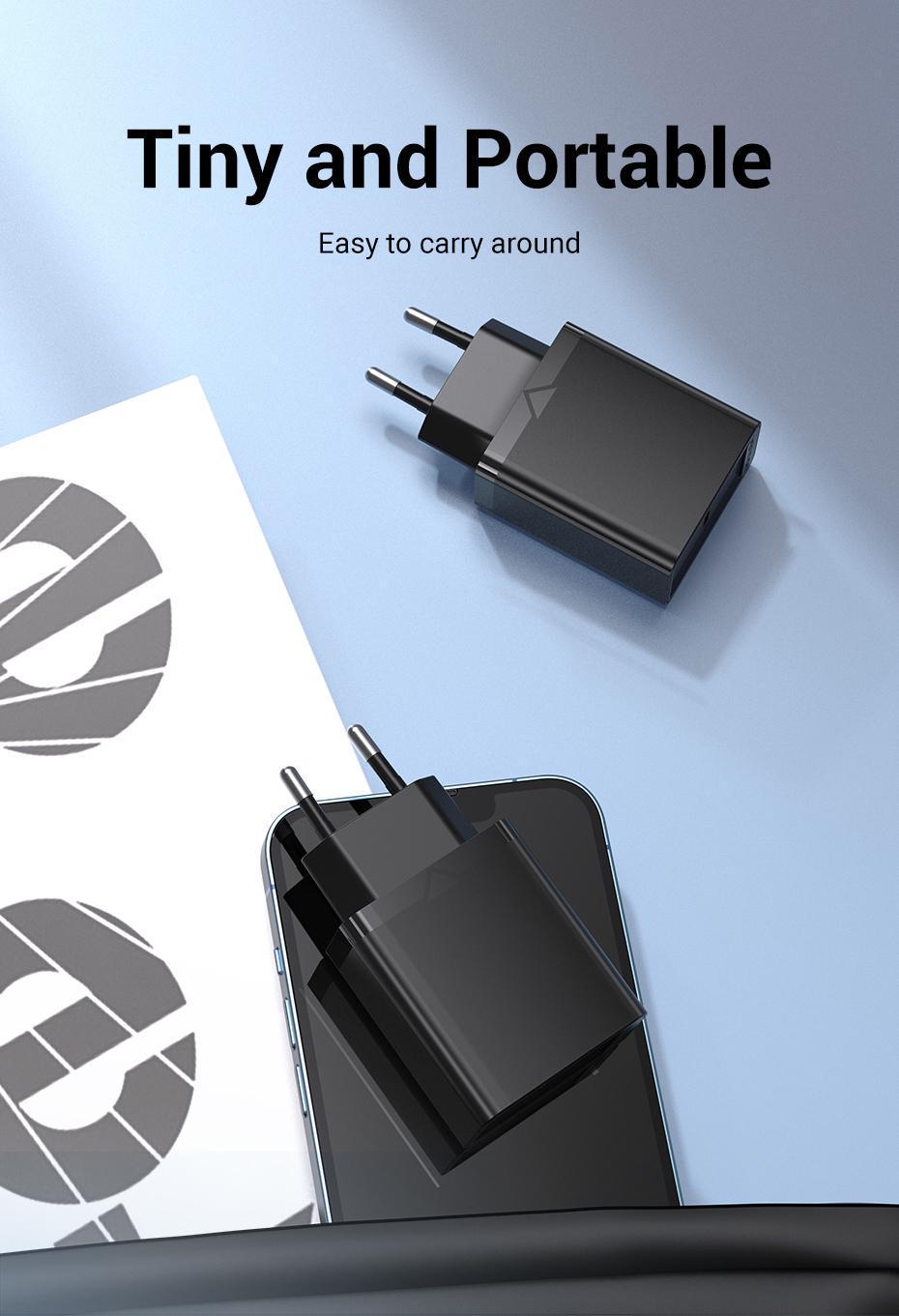 Зарядное устройство для Vention 20W Type-C 1C EU быстрая зарядка 20Вт Черный (FADB0-EU) - фото 11