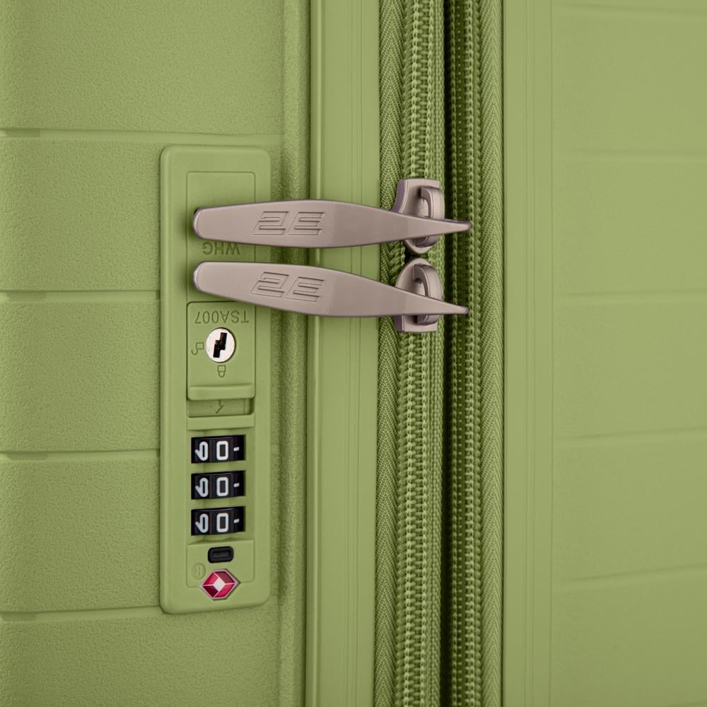 Набір валіз дорожніх 2E Aero поліпропілен замок TSA з 4 колесами S/M/L Оливково-зелений (2E-SPP-AERO-SET3-MG) - фото 8 Набір валіз дорожніх 2E Aero поліпропілен замок TSA з 4 колесами S/M/L Оливково-зелений (2E-SPP-AERO-SET3-MG) - фото 8