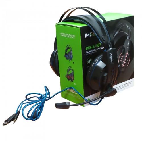 Гарнитура игровая проводная IMENSO IMS-E1007 RGB USB и 3,5 мм Синий/Черный (РН00322) Гарнитура игровая проводная IMENSO IMS-E1007 RGB USB и 3,5 мм Синий/Черный (РН00322)