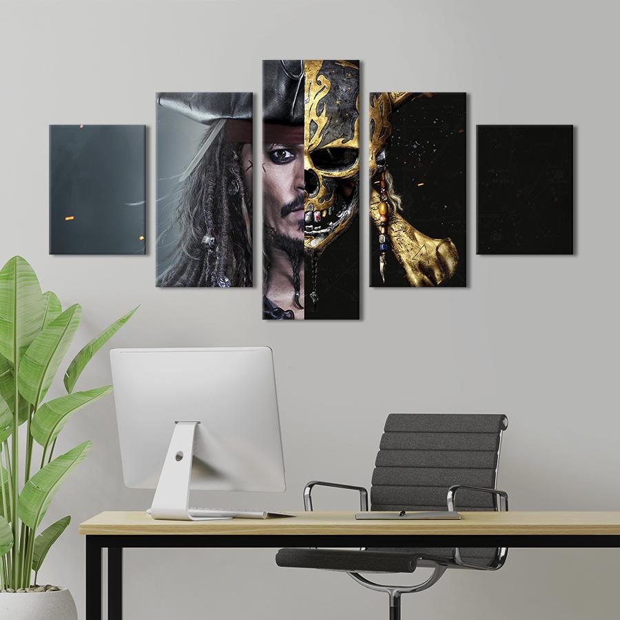 Картина на холсте Культовый пират Джек Воробей 112x54 см (1489-52)