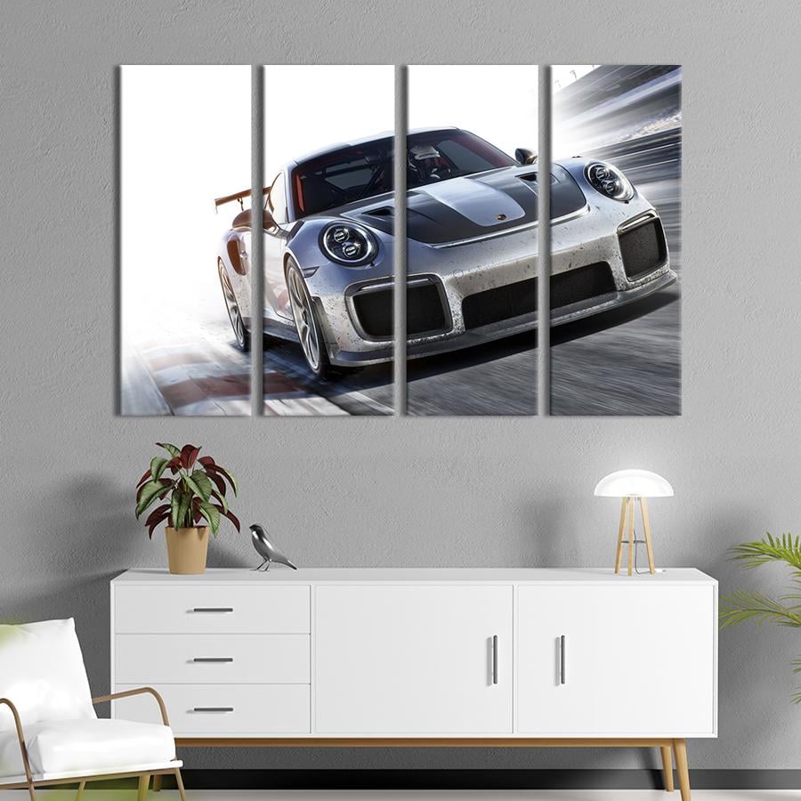 Картина на холсте Крутой спортивный Porsche 911 GT2 RS 89x53 см (1285-41)