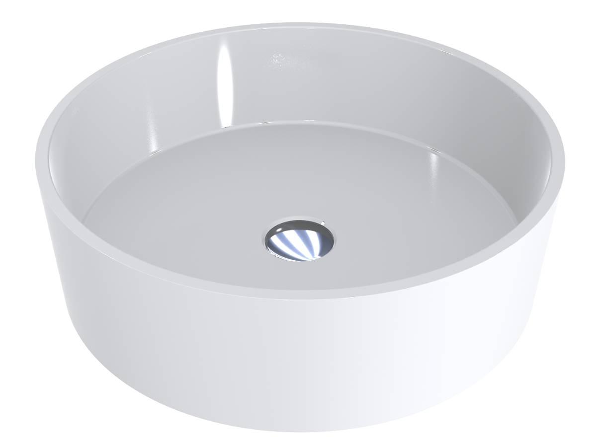 Умывальник Miraggio SOFIA с литого мрамора глянцевый Белый (83888)