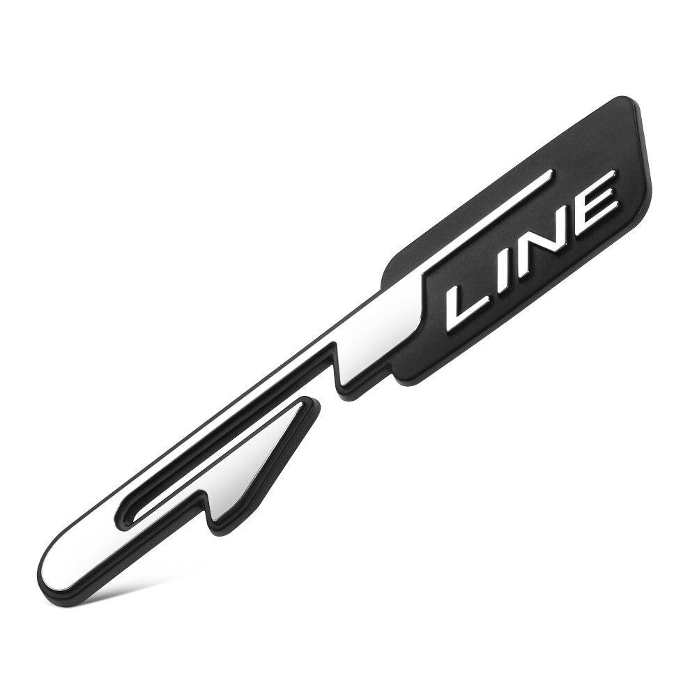 Эмблема GT line KIA металл Черный/11,2х2 см Хром глянцевый (1521560616)