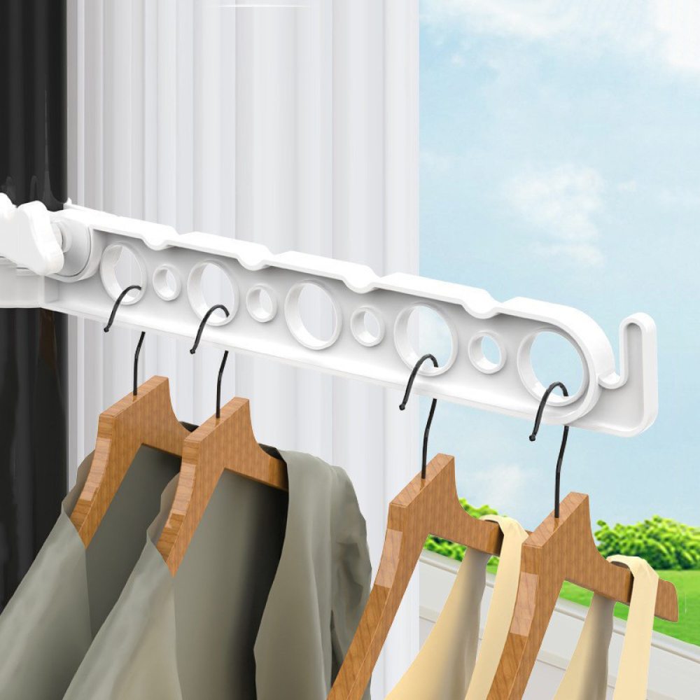 Сушилка для белья вертикальная ED-1287 регулируемая от пола до потолка White (784780558) - фото 4