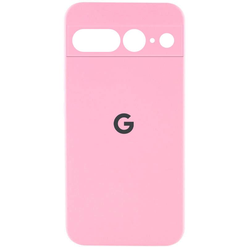 Противоударный Чехол Silicone Cover Lakshmi Full Camera (AAA) with Logo для Google Pixel 7 Pro Розовый/Light pink